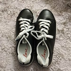Ed Ellen Black and White Love Sneakers